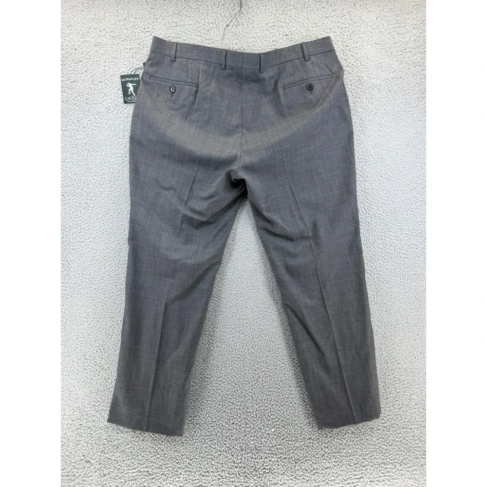 Lauren Ralph Lauren Ultraflex Men's Dress Pants 38x30 Grey Flat Front READ